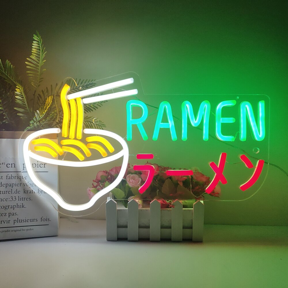 Noodles Led Sign Ramen Japanese Noodles LED Neon Flex Sign – Dope Neons