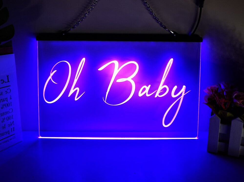 Oh Baby Illuminated LED Neon Sign
