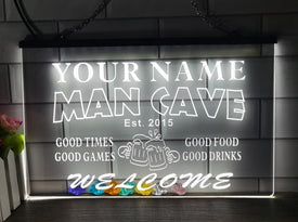 Good Times Man Cave Personalized Illuminated Sign