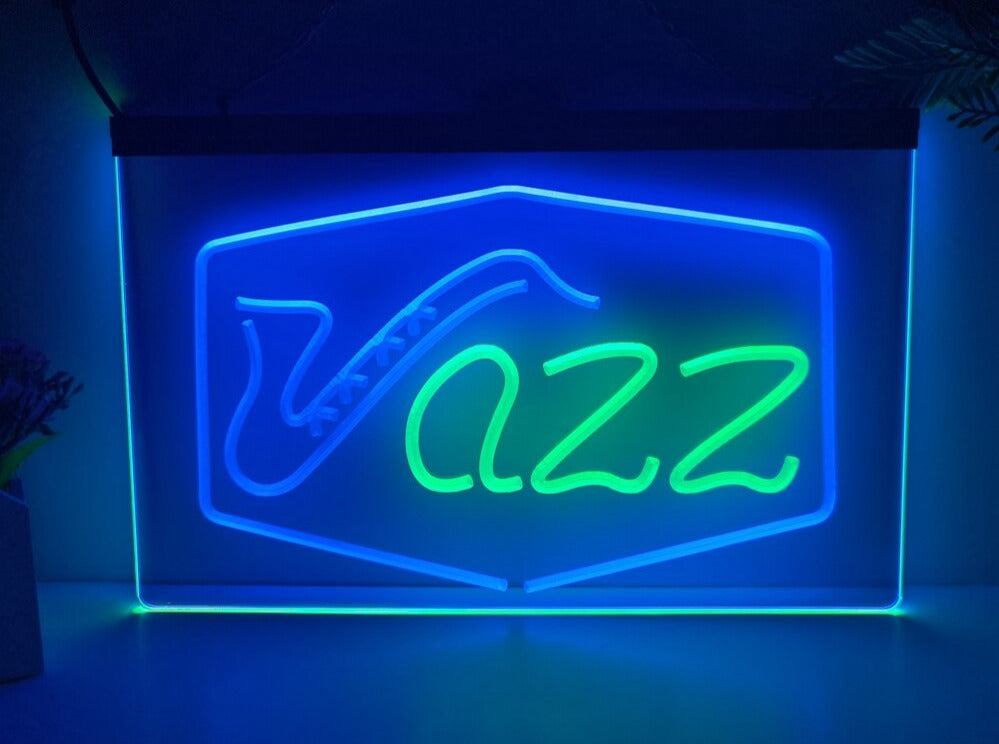 Jazz Bar Club Two Tone Illuminated Sign