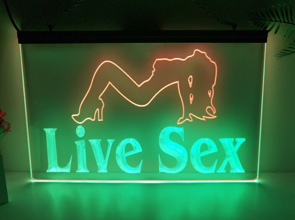 Live Sex Two Tone Illuminated Sign