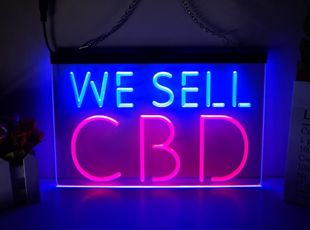 We Sell CBD Two Tone Illuminated Sign