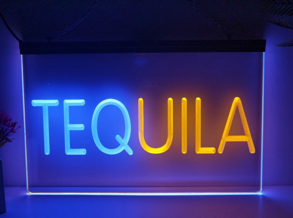 Tequila Two Tone Illuminated Bar Sign