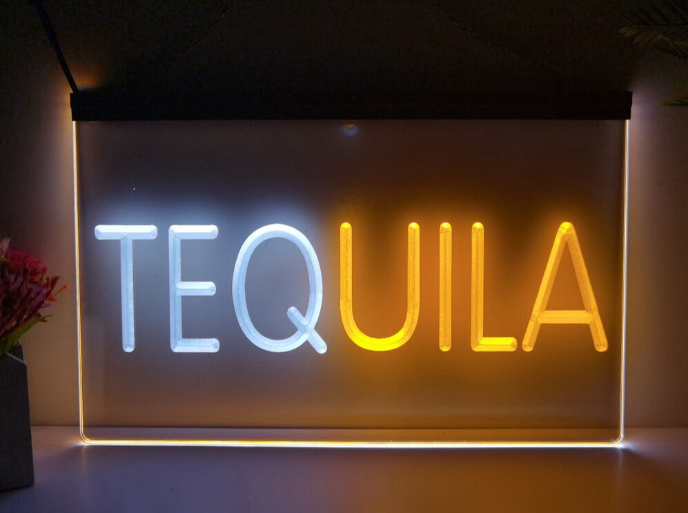 Tequila Two Tone Illuminated Bar Sign