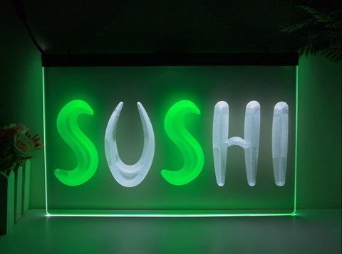 Image of Sushi Two Tone Illuminated LED Neon Sign