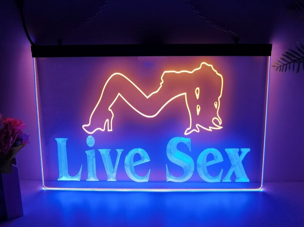 Live Sex Two Tone Illuminated Sign
