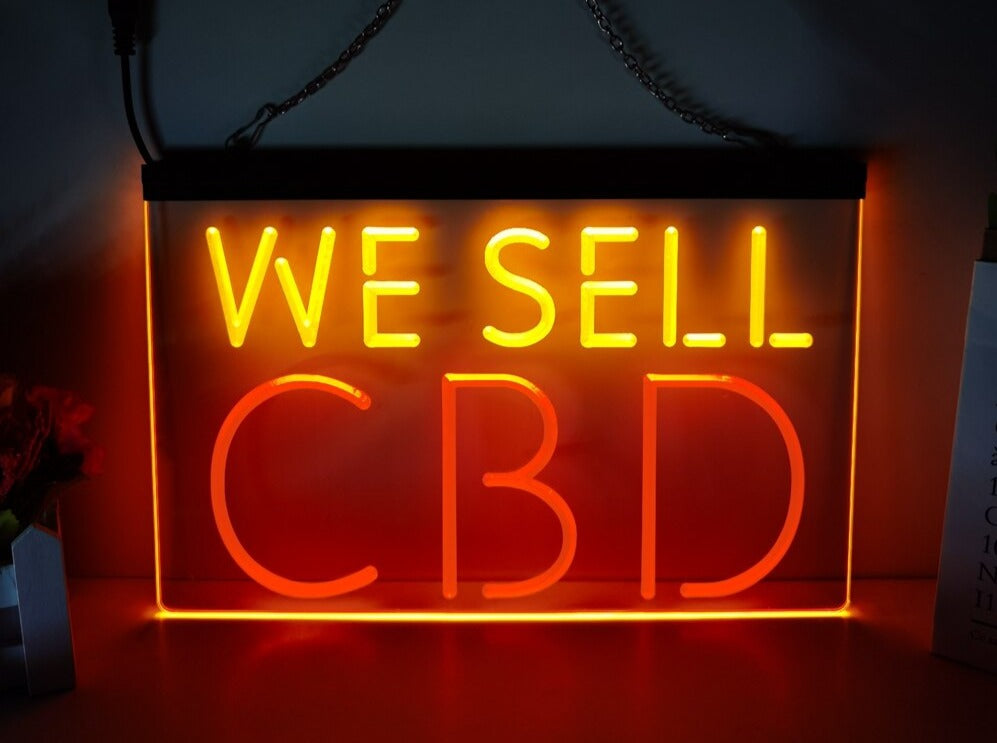 We Sell CBD Two Tone Illuminated Sign