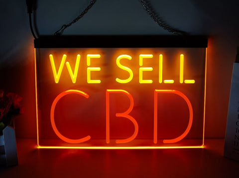 Image of We Sell CBD Two Tone Illuminated Sign