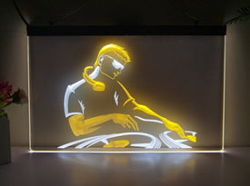 DJ On The Decks Two Tone Illuminated Sign