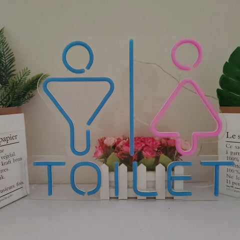 Image of Ladies and Gents Toilet Restroom LED Neon Flex Sign