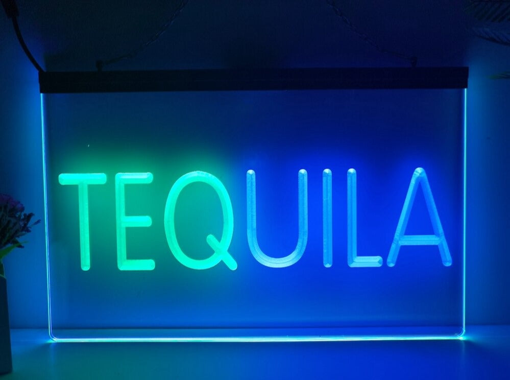 Tequila Two Tone Illuminated Bar Sign
