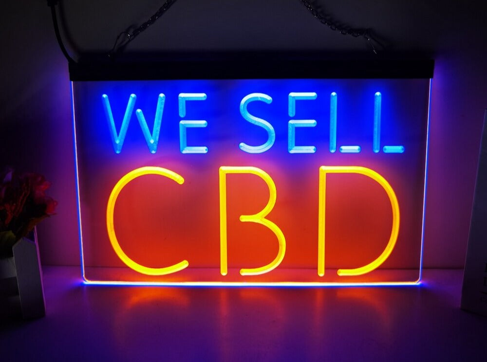 We Sell CBD Two Tone Illuminated Sign