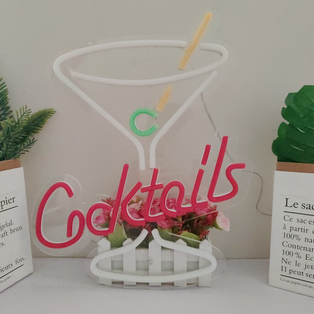 Cocktails LED Neon Flex Sign