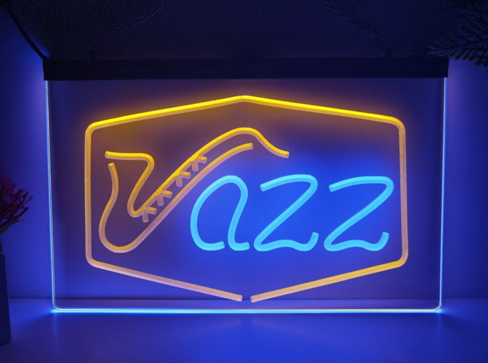 Jazz Bar Club Two Tone Illuminated Sign