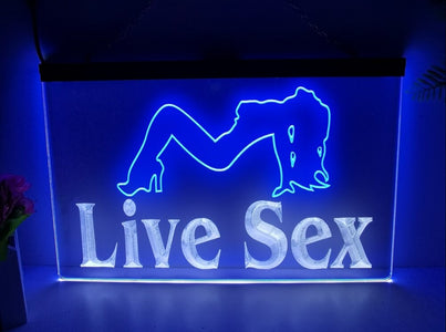Live Sex Two Tone Illuminated Sign