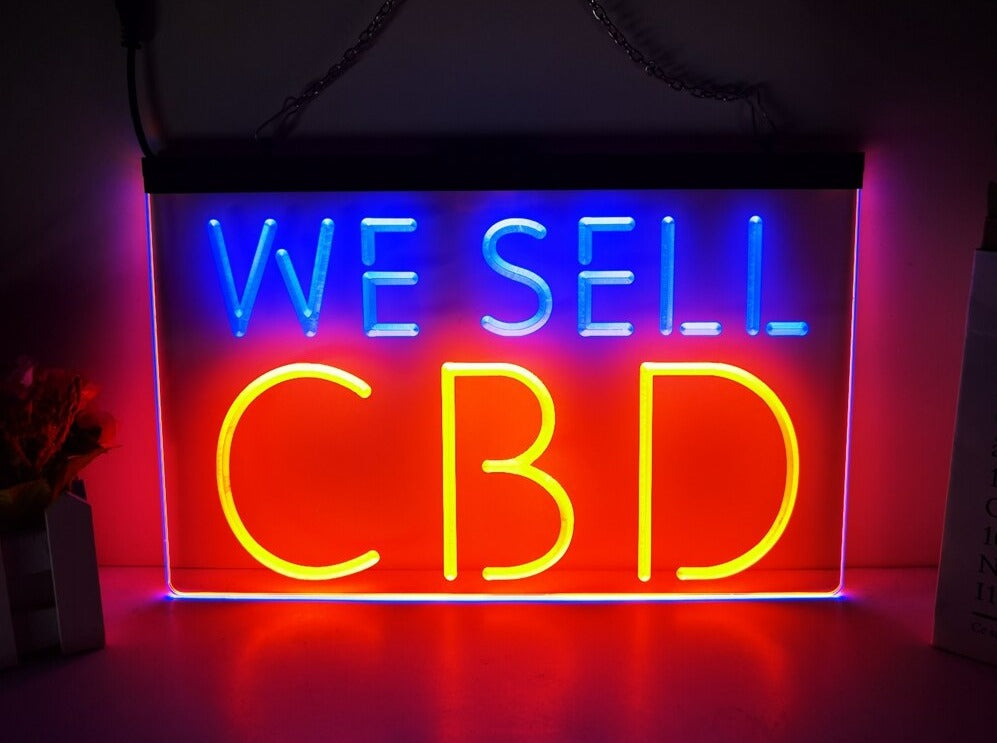 We Sell CBD Two Tone Illuminated Sign