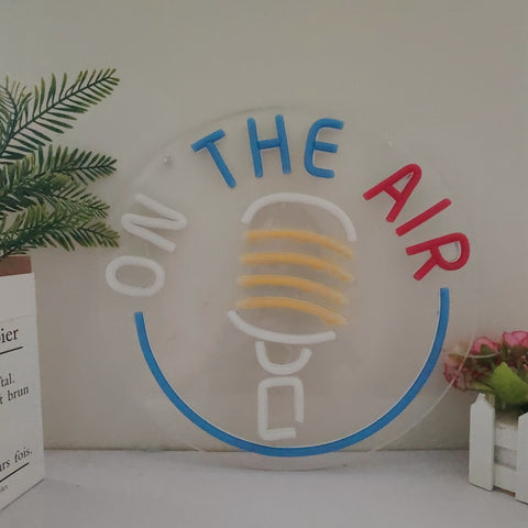 Image of On The Air Microphone LED Neon Flex Sign