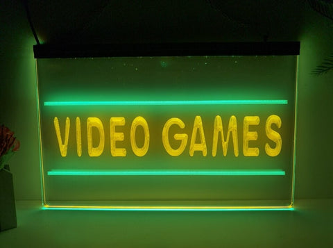 Image of Video Games Two Tone Illuminated Sign