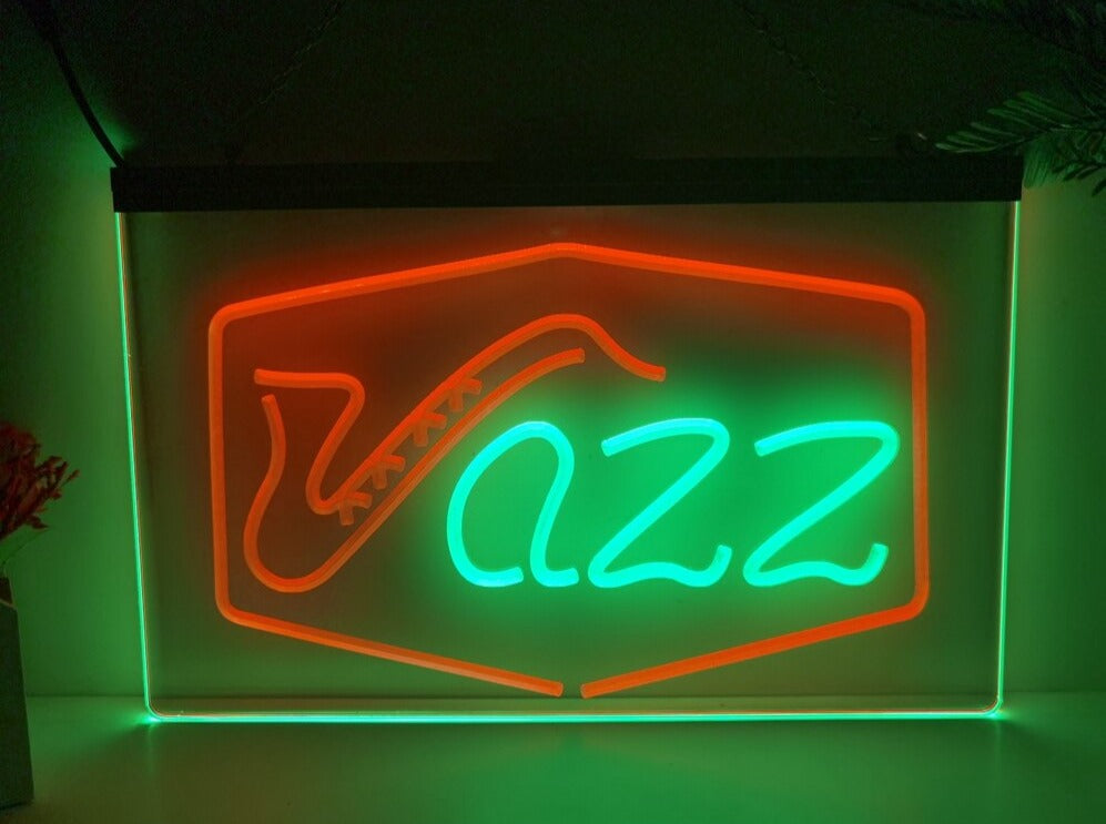 Jazz Bar Club Two Tone Illuminated Sign