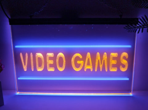 Image of Video Games Two Tone Illuminated Sign