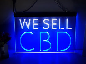 We Sell CBD Two Tone Illuminated Sign