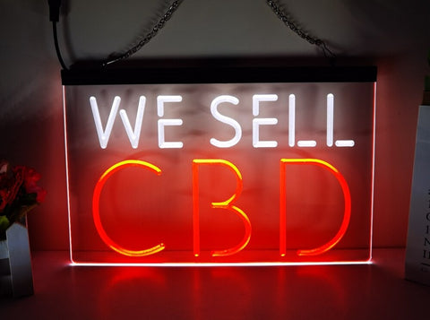 Image of We Sell CBD Two Tone Illuminated Sign