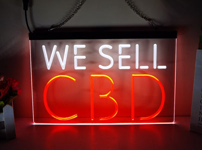 We Sell CBD Two Tone Illuminated Sign