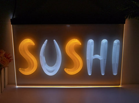 Image of Sushi Two Tone Illuminated LED Neon Sign