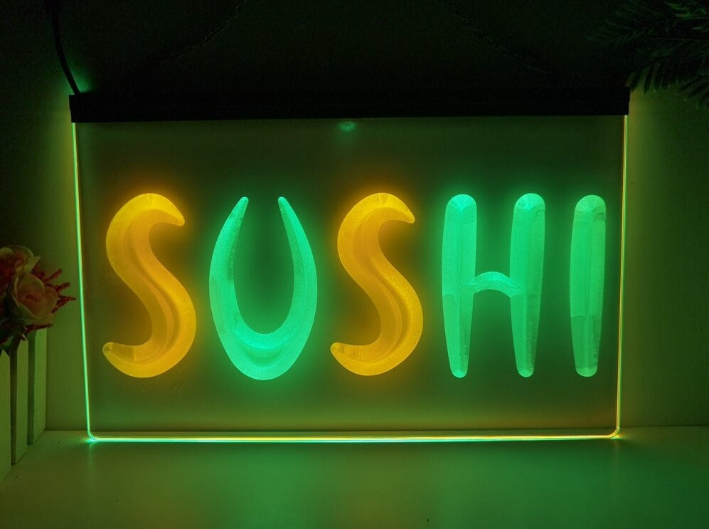 Sushi Two Tone Illuminated LED Neon Sign