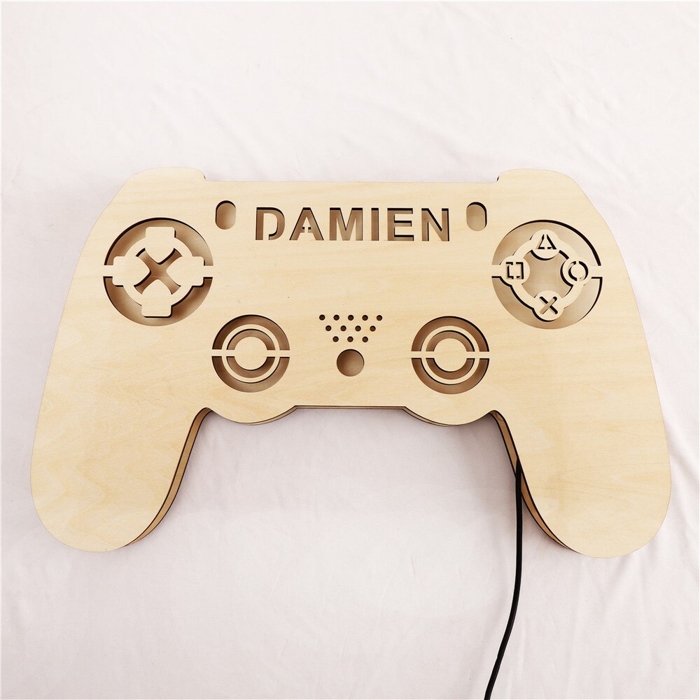 Custom Gamepad LED Neon Wooden Sign - Personalized and Color Changing RGB