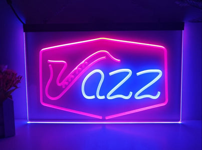 Jazz Bar Club Two Tone Illuminated Sign