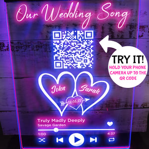 Our Wedding Song Personalized LED Neon Sign