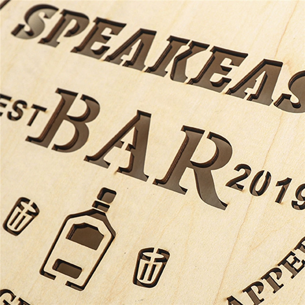 Custom LED Neon Wooden Bar Sign - Personalized and Color Changing