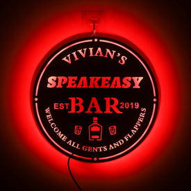 Custom LED Neon Wooden Bar Sign - Personalized and Color Changing