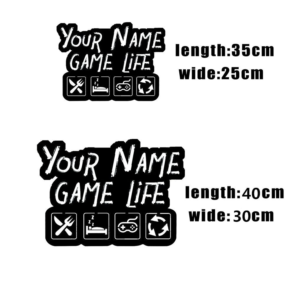 Your Name Game Life Personalized LED Neon Wooden Sign