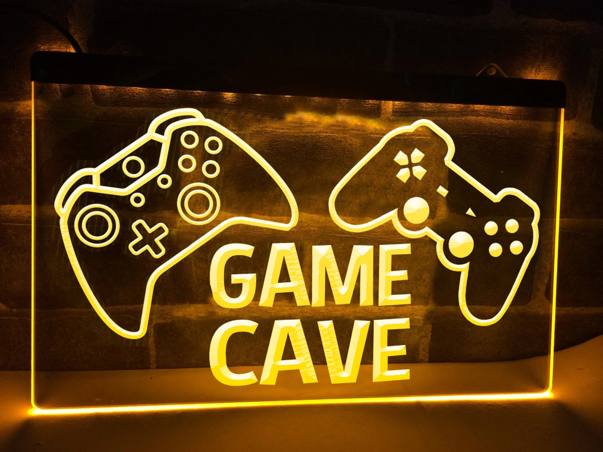 Game Cave Illuminated Sign