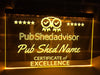 Pub Shed Advisor Personalized Illuminated Sign