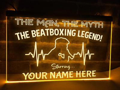 The Beatboxing Legend Personalized Illuminated Sign