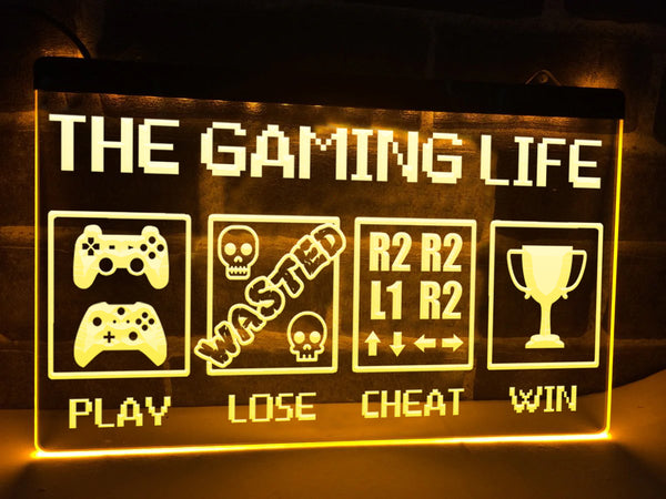 The Gaming Life Illuminated Sign – Dope Neons