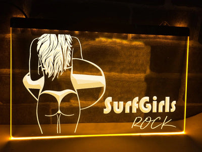 Surf Girls Rock Illuminated Sign