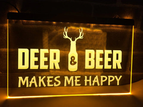 Image of Deer and Beer Illuminated Sign