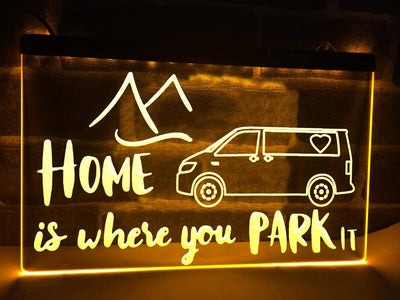 T5 Camper Home is Where You Park it Illuminated Sign
