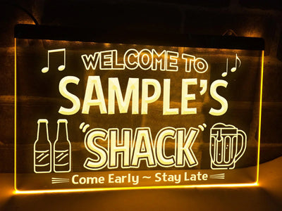 Welcome to My Shack Personalized Illuminated Sign