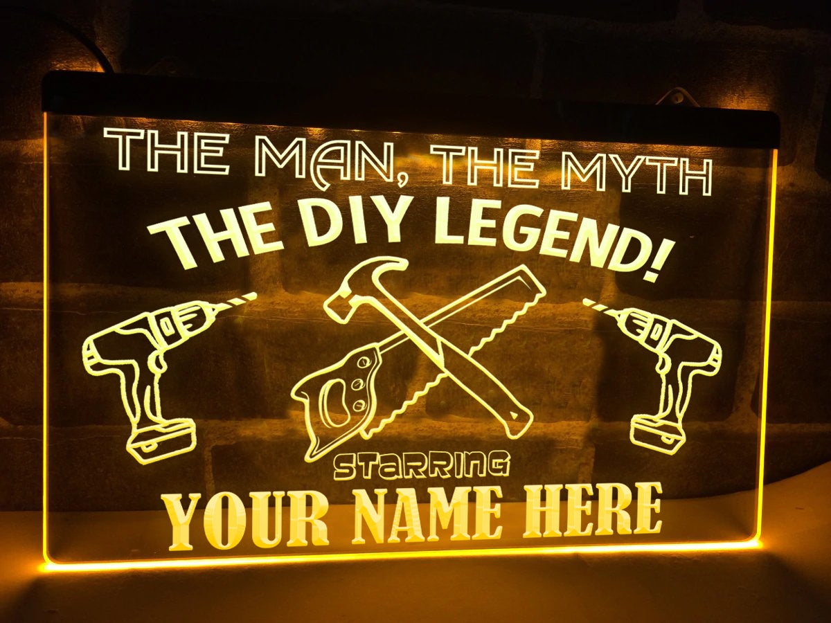 DIY Legend Personalized LED Neon Sign in Yellow