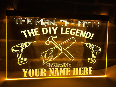 Image of The DIY Legend Personalized Illuminated Sign