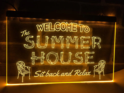 Image of Welcome to the Summer House Illuminated Sign