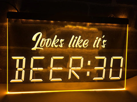Image of Looks like it's Beer Thirty Illuminated Sign