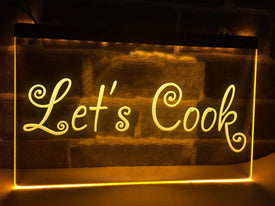 Let's Cook Illuminated Sign