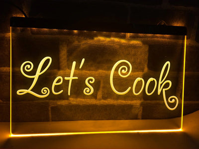 Let's Cook Illuminated Sign