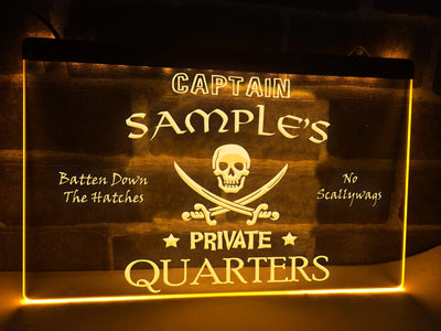 Captain's Private Quarters Illuminated Sign